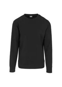 Sweatshirt Urban Classics "Urban Classics Herren Diamond Quilt Crewneck", Herren, Gr. S, schwarz, 100% Polyester, unifarben, Rundhals, Sweatshirts Sweatshirt