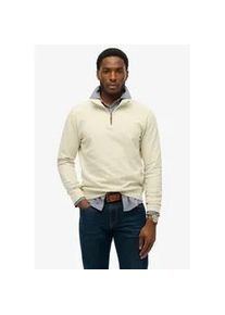 Sweatshirt Superdry "CLASSIC ESSENTIAL HENLEY", Herren, Gr. M, silber birch, angeraute Sweatware, Obermaterial: 100% Baumwolle, unifarben, regular fit normal, hoch geschlossener Ausschnitt, Rippb&uuml;ndchen, Sweatshirts Sweatshirt