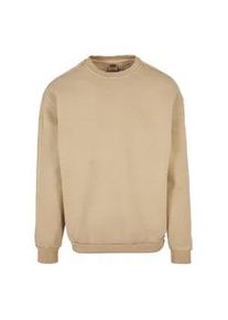 Sweater Urban Classics "Urban Classics Herren Heavy Terry Garment Dye Crew", Herren, Gr. XL, unionbeige, 100% Baumwolle, unifarben, Rundhals, Sweatshirts Sweater