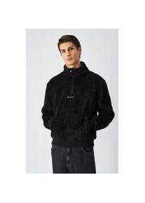 Fleecepullover Champion "Polar Half Zip Top", Herren, Gr. M (48/50), nbk, Obermaterial: 60% Polyester, 40% Baumwolle, Sweatshirts Fleecepullover