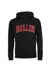 Mister Tee Sweatshirt MISTERTEE "MisterTee Herren Ballin 23 Hoody", Herren, Gr. XS, schwarz, 65% Baumwolle, 35% Polyester, unifarben, Sweatshirts Sweatshirt