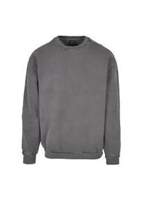 Sweater Urban Classics "Urban Classics Herren Heavy Terry Garment Dye Crew", Herren, Gr. XXL, schwarzshadow, 100% Baumwolle, unifarben, Rundhals, Sweatshirts Sweater