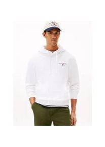 Hoodie Tommy Hilfiger "BRAND LOVE SMALL HILFIGER", Herren, Gr. XL, wei&szlig;, Sweatware, Obermaterial: 77% Baumwolle, 23% Polyester, normal normal, Rippb&uuml;ndchen, Sweatshirts Hoodie