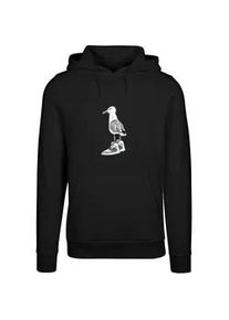 Mister Tee Kapuzensweatshirt MISTERTEE "MisterTee Herren Seagull Sneakers Hoody", Herren, Gr. S, schwarz, 65% Baumwolle, 35% Polyester, bedruckt, Sweatshirts