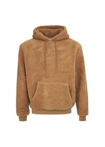 Kapuzensweatshirt Karl Kani "Karl Kani Herren KM213-064-2 Small Signature Teddy Hoodie", Herren, Gr. S, sand, 100% Polyester, Sweatshirts