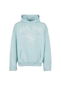 Kapuzenpullover Karl Kani "Karl Kani Karl Kani Kani Street Academy OS Hoodie", Herren, Gr. M, light blau, 80% Baumwolle, 20% Polyester, mehrfarbig, oversize, ohne Ausschnitt, Pullover Kapuzenpullover