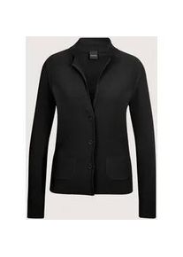 Madeleine Mode Strickjacke MADELEINE "Strickblazer Sportiver Blazer mit Stehkragen", Damen, Gr. 48, schwarz, Obermaterial: 67% Viskose CV. 33% Polyamid PA., Modern, normal, Strickjacken Strickjacke, modische Schlitze am Armabschlu&szlig;