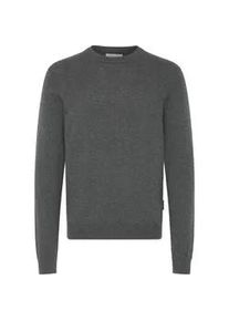 Strickfleece-Pullover Casual Friday "Strickpullover CFHALFDAN", Herren, Gr. M, grau (dunkelgrau melange), Obermaterial: 95% Baumwolle CO. 5% Kaschmir WS., Pullover
