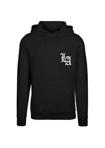 Mister Tee Kapuzensweatshirt MISTERTEE "MisterTee Los Angeles Circle Hoody", Herren, Gr. XS, schwarz, 65% Baumwolle, 35% Polyester, bedruckt, Sweatshirts