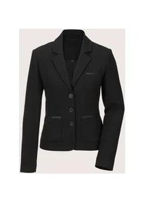Madeleine Mode Kurzblazer MADELEINE "Blazer Blazer aus Struktur-Jersey", Damen, Gr. 40, schwarz, Obermaterial: 65% Polyester PES. 30% Viskose CV. 5% Elasthan EL., Blazer Kurzblazer