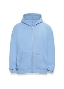 Sweatjacke DROPSIZE "Dropsize Herren Bazix Republiq Super Heavy Blank Zip-Hoodie", Herren, Gr. L, washedblau, 80% Baumwolle, 20% Polyester, unifarben, Sweatjacken Sweatjacke