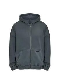 Sweatjacke DROPSIZE "Dropsize Herren", Damen, Gr. XS, washed grau, 80% Baumwolle, 20% Polyester, Sweatjacken Sweatjacke