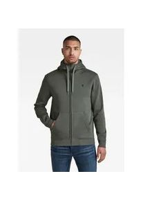 G-Star Raw Longpullover G-STAR "Premium Core Hooded Zip Sweater", Herren, Gr. XS, graphite, Obermaterial: 55% Baumwolle, 45% Polyester, Pullover Longpullover