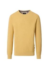 Strickpullover Casamoda "Casamoda Pullover uni", Herren, Gr. 6XL, gelb, 100% Baumwolle, Pullover Strickpullover