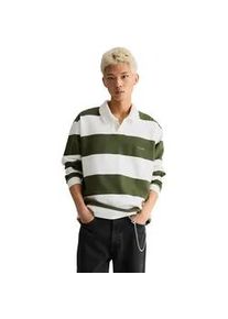 Marc O'Polo Sweatshirt MARC O'POLO DENIM "mit gedrucktem Streifenmuster", Herren, Gr. XXL, dunkelgr&uuml;n, Obermaterial: 100% Baumwolle, unifarben, regular fit, Rippb&uuml;ndchen, Sweatshirts Sweatshirt