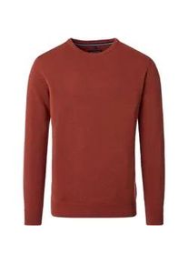 Strickpullover Casamoda "Casamoda Pullover uni", Herren, Gr. L, orange, 100% Baumwolle, Pullover Strickpullover