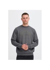 Rundhalspullover Blend "BHSunox", Herren, Gr. L, iron gate, Sweatware, 80% Polyester, 20% Baumwolle, bedruckt, normal normal, Rundhals, Pullover Rundhalspullover, L&auml;ssiger Sweatpullover mit Print
