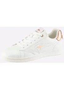 Sneaker Kangaroos, Damen, Gr. 42, wei&szlig;, ros&eacute;, Lederimitat, Schuhe Sneaker
