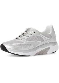 Sneaker Gabor "Sneaker low", Damen, Gr. 36, silber, Schuhe Sneaker