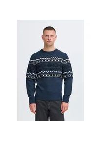 Strickpullover Blend "BHNohr", Herren, Gr. S, marineblaus, Grobstrick, 100% Polyacryl, normal normal, Rundhals, Pullover Strickpullover, Klassischer Norweger Grobstrickpullover