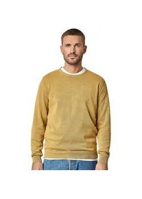 Strickpullover Casamoda "Casamoda Pullover uni", Herren, Gr. M, gelb, 100% Baumwolle, Pullover Strickpullover