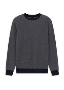 Rundhalspullover Bugatti "Regular Fit", Herren, Gr. M, 390, marine, Strick, 100% Baumwolle, unifarben, regular fit, Rundhals, Pullover Rundhalspullover, aus reiner Baumwolle