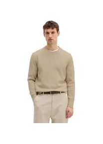 Marc O'Polo Rundhalspullover MARC O'POLO "aus reiner Bio-Baumwolle", Herren, Gr. L, light oat, Obermaterial: 100% Baumwolle, unifarben, Rundhals, Pullover Rundhalspullover