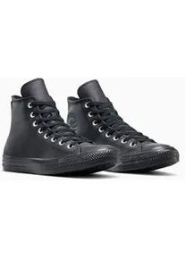 Sneaker Converse "CHUCK TAYLOR ALL STAR", Damen, Gr. 42,5, schwarz, schwarz, schwarz, Leder, Schuhe Sneaker, wasserabweisend