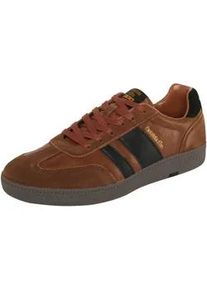 Pantofola d'Oro Sneaker PANTOFOLA D ́ORO "ASTRA", Damen, Gr. 43, cognac, schwarz, Leder, Synthetik, Schuhe Sneaker, aus Leder, Laufsohle aus Gummi, mit Schn&uuml;rung