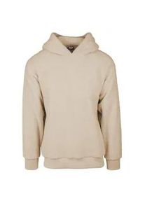 Rundhalspullover Urban Classics "Urban Classics Herren Sherpa Hoody", Herren, Gr. XL, schwarzsand, 100% Polyester, unifarben, normal, ohne Ausschnitt, Pullover Rundhalspullover