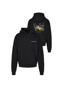 Kapuzenpullover "Upscale by Mister Tee Herren NY Taxi Hoodie", Herren, Gr. M, schwarz, 100% Baumwolle, UPSCALE BY Mister Tee, unifarben, oversize, ohne Ausschnitt, Pullover Kapuzenpullover