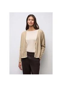 Cardigan Street One, Damen, Gr. 34, sanded beige meliert, Stoff, 30% Polyester, 29% Polyacryl, 21% Viskose, 20% Nylon, unifarben, normal normal, V-Ausschnitt, Rippb&uuml;ndchen, Strickjacken, mit V-Ausschnitt