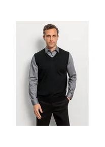 Strickpullover OLYMP "OLYMP Casual Strick", Herren, Gr. S, schwarz, 100% Schurwolle, Pullover Strickpullover