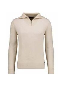 Rundhalspullover Ragman, Herren, Gr. 58, beige (beige, melange, 820), 95% Baumwolle 5% Kaschmir, Pullover Rundhalspullover