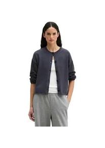 Marc O'Polo Cardigan MARC O'POLO "aus Organic-Cotton-Garn", Damen, Gr. XL, blau graphite, Obermaterial: 100% Baumwolle, unifarben, oversize, Rundhals, Strickjacken