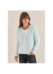 Cardigan Cecil, Damen, Gr. L (42), faded blau melange, Web, 58% Baumwolle, 24% Polyacryl, 10% Nylon, 8% Polyester, unifarben, comfort fit normal, V-Ausschnitt, Rippb&uuml;ndchen, Strickjacken