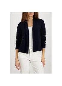 Strickjacke monari "Jacke Strick&uuml;berwurf Basic", Herren, Gr. 38, marine, Strick, Obermaterial: 57% Polyacryl, 43% Polyamid, unifarben, regular fit normal, ohne Ausschnitt, eingesetzt B&uuml;ndchen, Strickjacken Strickjacke, Schalkragen, Regular Fit