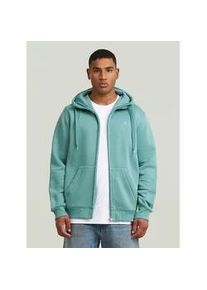 G-Star Raw Longpullover G-STAR "Premium Core Hooded Zip Sweater", Herren, Gr. XS, mineral blau, Obermaterial: 55% Baumwolle, 45% Polyester, Pullover Longpullover