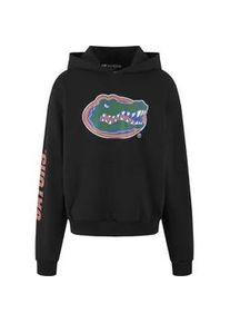 Kapuzenpullover "Upscale by Mister Tee Florida Gators Multi Logo Oversize Hoody", Herren, Gr. M, schwarz, 100% Baumwolle, UPSCALE BY MISTER TEE, mehrfarbig, normal, ohne Ausschnitt, Pullover Kapuzenpullover