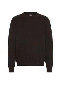 !Solid Strickfleece-Pullover SOLID "Strickpullover SDRYKER", Herren, Gr. M, schwarz (true schwarz), Obermaterial: 100% Baumwolle CO., Pullover