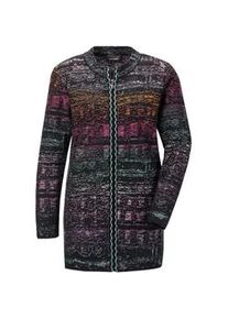 Strickjacke GOLDNER "Multicolor-Cardigan mit Stehkragen", Damen, Gr. 38, bunt, Obermaterial: 50% Baumwolle CO. 50% Polyacryl PAN., Tubular, Strickjacken Strickjacke, Jacquardmuster