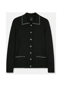 Madeleine Mode Strickjacke MADELEINE "Strickjacke Strickjacke mit Zierperlen", Damen, Gr. 36/38, rosa (eisrose), Obermaterial: 82% Viskose CV. 18% Polyamid PA., Modern, figurumspielend, Strickjacken Strickjacke