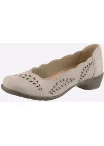 Pumps Casual Looks, Damen, Gr. 38, beige, Nubukleder, Schuhe Pumps