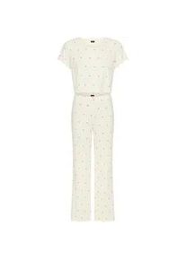 Pyjama Vivance DREAMS, Damen, Gr. 32/34, off, wei&szlig;, Rippware, Obermaterial: 92% Viskose, 8% Elasthan, bedruckt, unifarben, bequem bauchfrei, Rundhals, eingesetzt Babylock, Homewear-Sets Pyjama, mit s&uuml;&szlig;em Herzchendruck