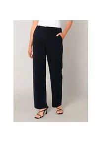 Stoffhose Base Level "Yorin", Damen, Gr. 40, L&auml;nge 32, dunkelblau, Web, Obermaterial: 82% Baumwolle, 14% Polyester, 4% Elasthan, unifarben, normal lang, Hosen Stoffhose, mit Stretch