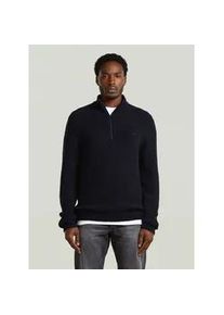 G-Star Raw Longpullover G-STAR "Boucle Skipper Knit", Herren, Gr. L, dk patriot blau, Obermaterial: 72% Polyester, 20% Polyamid, 8% Viskose, Pullover Longpullover
