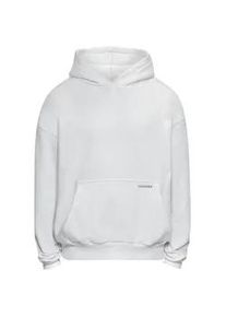 Kapuzenpullover DROPSIZE "Dropsize Herren Dropsize Bazix Republiq SUPER HEAVY BLANK HOODIE", Herren, Gr. M, wei&szlig;, 100% Baumwolle, unifarben, relaxed fit, ohne Ausschnitt, Pullover Kapuzenpullover