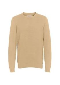 Strickfleece-Pullover Blend "Strickpullover BHREDHILL CREW NECK KNIT NOOS", Herren, Gr. 3XL, beige (cornstalk), Obermaterial: 100% Baumwolle CO., Pullover