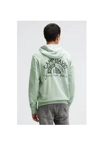Kapuzensweatjacke CAMP DAVID, Herren, Gr. L, faded mint, Material: 100% Baumwolle, bestickt, relaxed fit normal, hoch geschlossener Ausschnitt, eingesetzt Rippb&uuml;ndchen, Sweatjacken, mit &Auml;rmeltasche