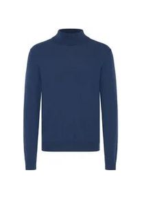 Rollkragenpullover Casual Friday "Rollkragenpullover CFEDIN", Herren, Gr. S, blau (medieval blau melange), Obermaterial: 95% Baumwolle CO. 5% Kaschmir WS., Pullover Rollkragenpullover